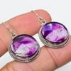 Серьги из стерлингового серебра 925 пробы с натуральным бразильским аметистом 1,50 дюйма L4z00