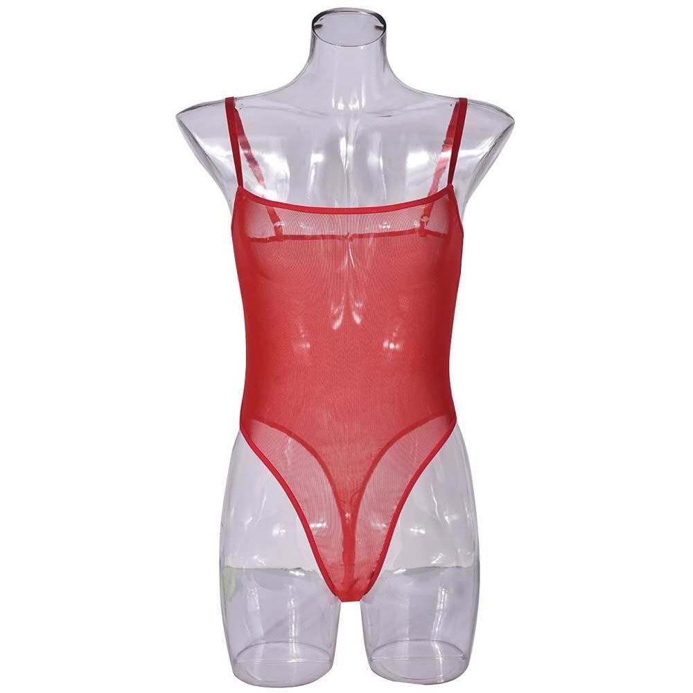 Spicy Girl Style Mesh Sheer Jumpsuit Mesh Hollow Women Lingerie Thin Mesh Bodysuit Women