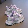 Youth style shoes Girls Lightweight Breathable Running Sneakers Kids Winter Sport Shoes With Rotating Buckle