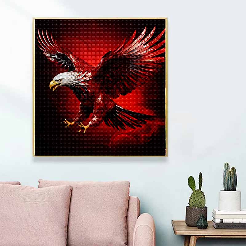 New Arrival 5D DIY Full Circle Diamond Painting "Red Flying Eagle" Embroidery Cross Stitch Home Decor Gift