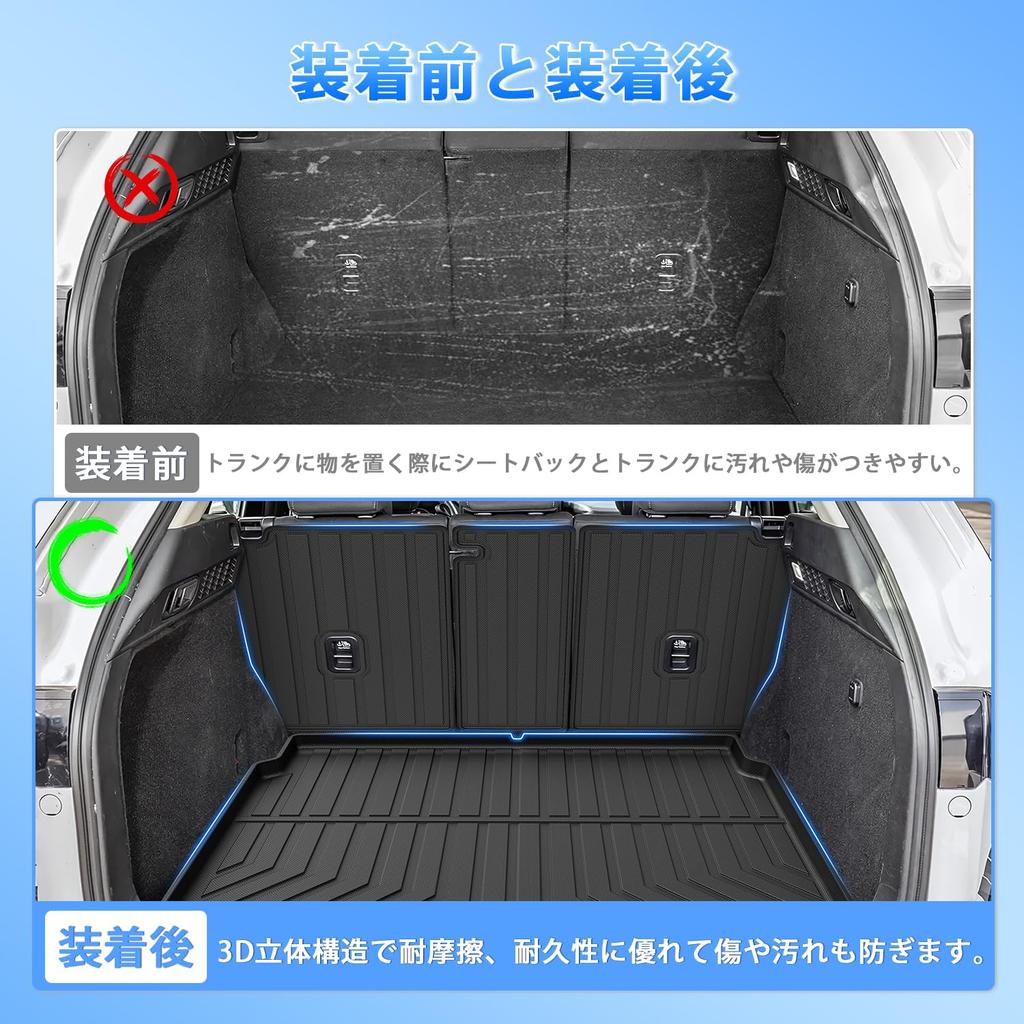 CARVANTA Trunk Mat for Mazda Rear Luggage Made of TPE 3D Compatible with Mazda 2022 Present Cargo Luggage Raised Interior Custom Protective Easy Black