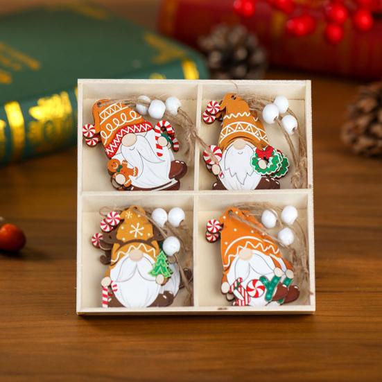 12 шт. рождественский пряничный знак из дерева рождественский имбирный человечек подвесное украшение рождественская елка подвеска для праздничного домашнего декора