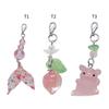 Fish Tail Strawberry Pig Hanging Pendant Sweet Phone Strap Bag Decoration Portable Hanging Lanyard Gift for Girls Women