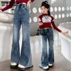 Girls' Bell Bottoms Spring and Autumn Jeans Children's Slim Autumn Pants