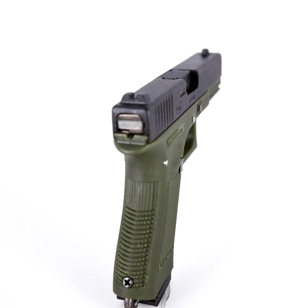 [Azalea Co., Ltd.] HITCALL Glock 17 Super Precision 1/3 Exhaust Type Alloy Key Chain Metal Slide Mini Model Gun Special Gun Case (хаки)