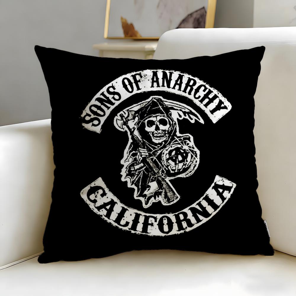 Hot Ssons of Anarchying Cushion Cover Soft EasyWash Pillow Case Versatile for Couch Bed Travel and Office