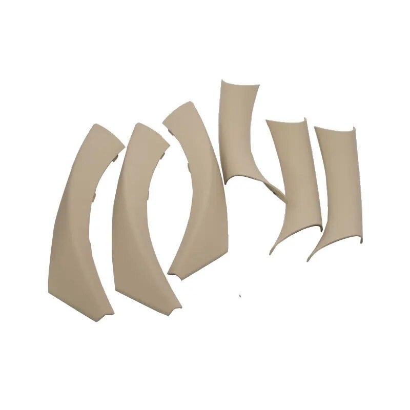 LHD Car Styling Door Panel Grab Handle Covers Carbon Fiber Texture Armrest Protective Trim For BMW 3 Series E90 E91 318 320 325