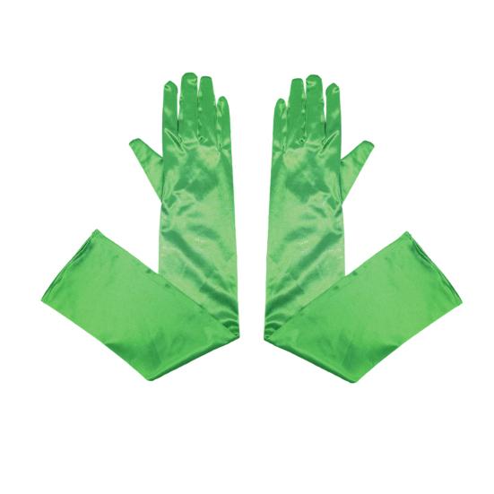 1 пара гладких атласных длинных перчаток, шелковистый материал, маскарадные перчатки, аксессуары для свадебного платья для фотосессии