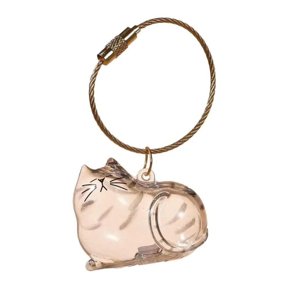 Cute Flocking Keychain Animals Cartoon Cats Bag Hanging Decoration Pendant Resin Dolls Pendant