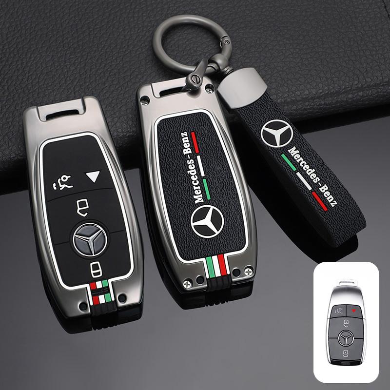 NSY2   Alloy Car Remote Key Case Cover Shell Fob For Mercedes Benz A C E S G Class GLC CLE CLA GLB GLS W177 W205 W213 W222 X167 AMG