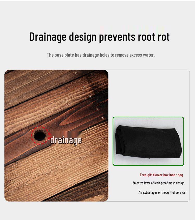 Углеродистый антикоррозийный деревянный ящик-кашпо с опорой для вьющихся растений для открытого балкона или внутреннего двора