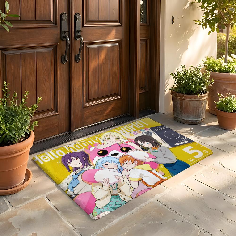 Floor Mat Soft Flannel Rug Non Slip Absorbent Mat for Bathroom Bedroom Home Decor B BanG Dream Ave Mujica