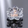 Huaqianguhh Стеклянные подсвечники-лотосы, Декор-подсвечник для чайной свечи со стеклянной глубокой тарелкой, Многофункциональный декор