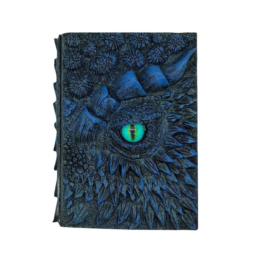 Книга-Дневник из смолы с драконом, красочная цветная записная книжка со звездами, кожаный тонкий блокнот