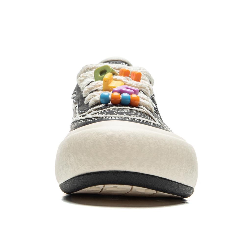 Li Ning Puff Platform Trendy Casual Wear Durable Non-Slip Shock Absorption Low-Top Skate Shoes Women Sneaker Black Brown AZGU068-3