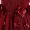 Flower Girl Princess Dress For Weddings Summer Kid Formal Bow Long Gown For School Evening Party Children New Year Cloth LP-509