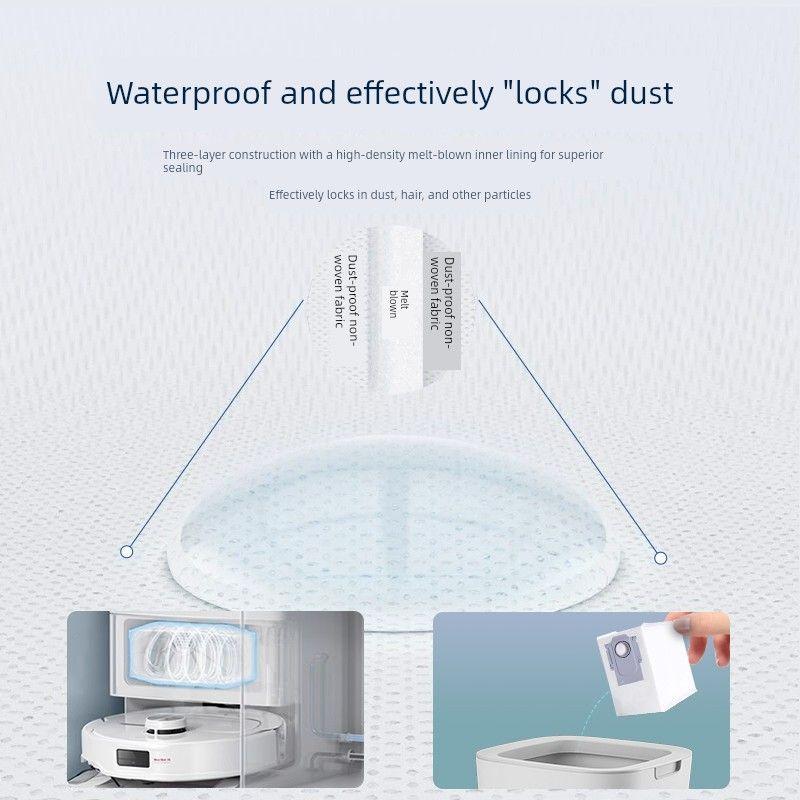 Compatible with Roborock Vacuum Cleaner Dust Bags P10S/P20Pro/G30U/G20S Ultra Accessories and Consumables