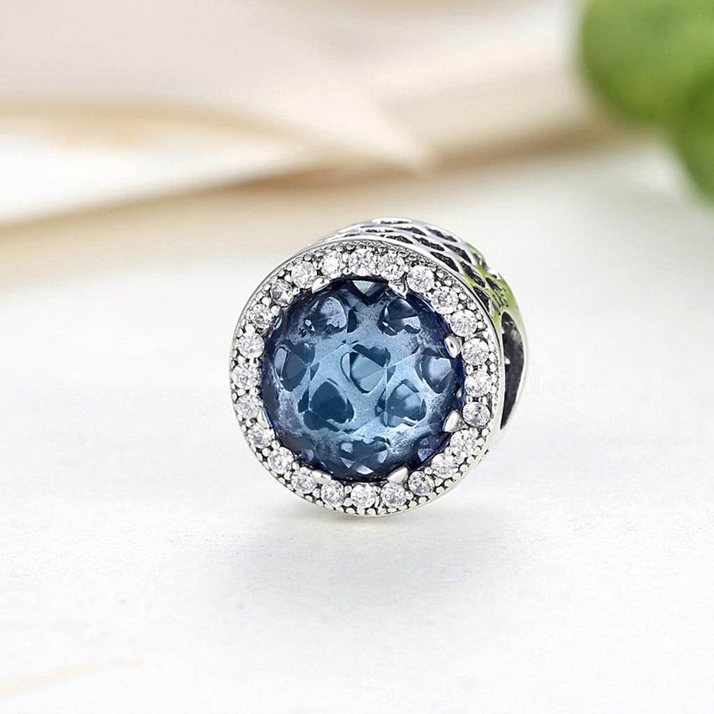 925 Sterling Silver Murano Glass Red Beads Blue Pink Purple Round Charm Plata De Ley 925 For Original Bracelet Jewelry