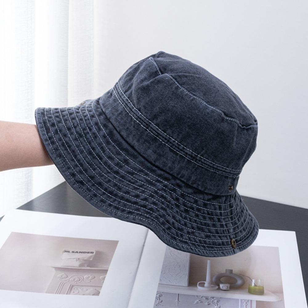 Солнцезащитная кепка Edge Curl из стираного денима, панама, модная рыболовная шляпа для активного отдыха