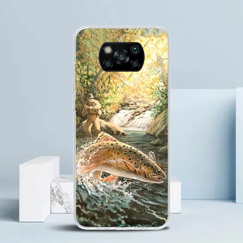 Hunting Fishing Man Phone Case For Xiaomi Poco F7 Ultra X5 X6 X7 Pro M7 Redmi 15C 15 13C 13 12C 12 10C 10 10A 9 9C 9A 9T Cover P