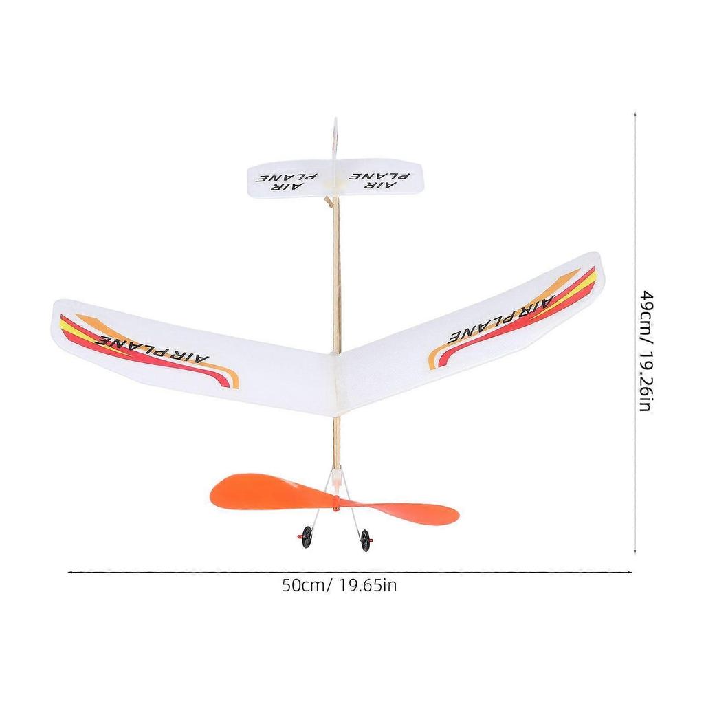 1 Set Rubber Band Powered Airplane Model Boys Diy Assembly Small Aircraft Model Indoor Outdoor Toy