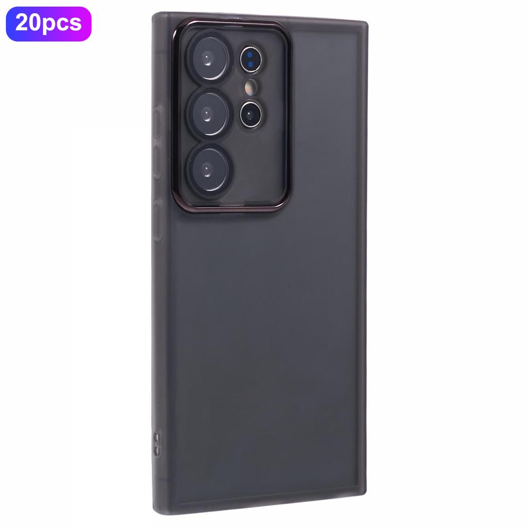 Bulk Purchasing 20Pcs For Samsung Galaxy S23 Ultra Case Electroplated Camera Frame TPU Phone Cover Precise Cutouts