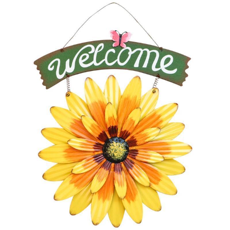 Hot Sale Beautiful 3D Flower Decoration 2025 New Metal Daisy Wall Hanging Decoration Suitable Household Gate Pendant Decorative