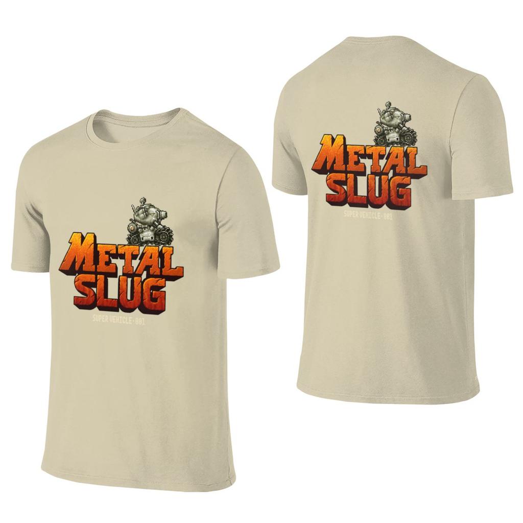 Metal Slug Super Vehicle Regular Style Reversible Tshirt Retro Sports Ribbed Collar Tshirt