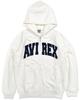 Avirex DAILY ZIP UP SWEAT PARKA LOGO Толстовка с капюшоном с логотипом L 033 / На молнии / 783-3931007 Мужская Молочно-белая