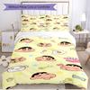 3pcs Duvet Cover Set (1*Duvet Cover + 2*Pillowcase, Without Core), Crayon Shin Print Soft All‑Season Bedding Set, Home Bedroom Decor Gift
