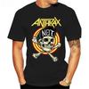 Мужская и женская футболка с 3D-принтом в стиле рок-метал группы Anthrax, летняя, быстросохнущая, с коротким рукавом, мужская повседневная
