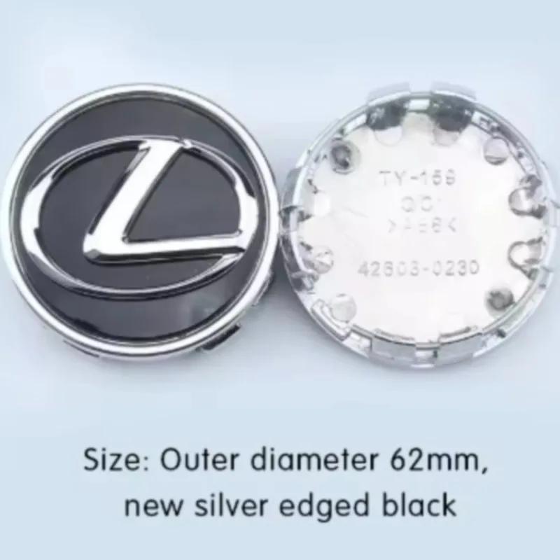 UKXU2 4Pcs 62MM Car Wheel Center Caps Hub Badge Covers For Lexus IS250 IS200 CT200h GS300 LS430 RX450h LX570 IS300 ES RX LS IS NX CT