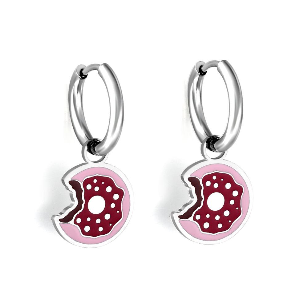 2026 Earrings Simple Personality Cute Bread Strawberry Cherry Fruit European and American Earrings