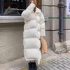 Winter New Solid Color Stand Collar Long Sleeve Fashion Parkas Women High Street Casual Loose Zipper Cardigan Warm Thick Tops