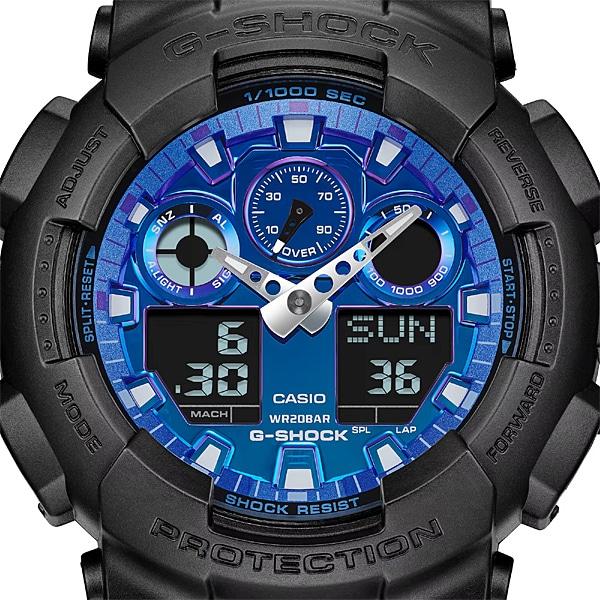 Casio Мужские часы G-SHOCK GA-100FL-1AJF [G-SHOCK Flame inside Series] Круглые часы из черной смолы