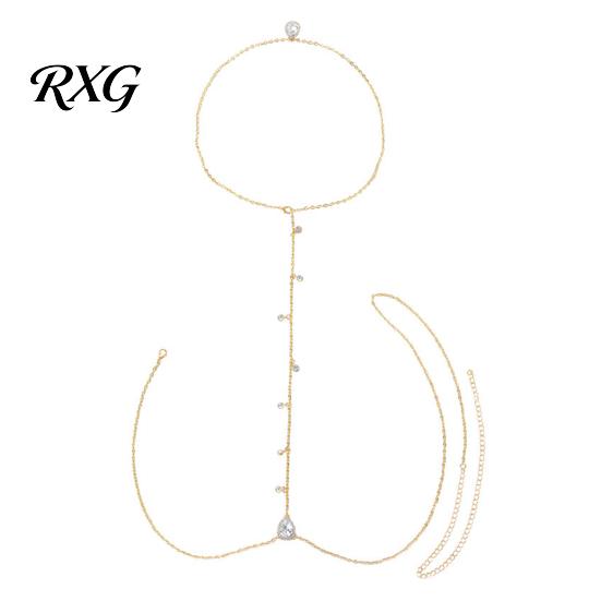 Adjustable Body Chain Rhinestone Waterdrop Back Chain, Bridal Wedding Backless Dress Backdrop Thin Waist Necklace, Sexy Jewelry for Women