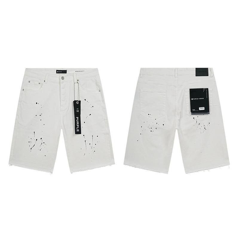 Трендовый трансграничный бренд PURPLE BRAND JEANS Европейские и американские уличные свободные и универсальные джинсовые шорты мужские и женские тренд
