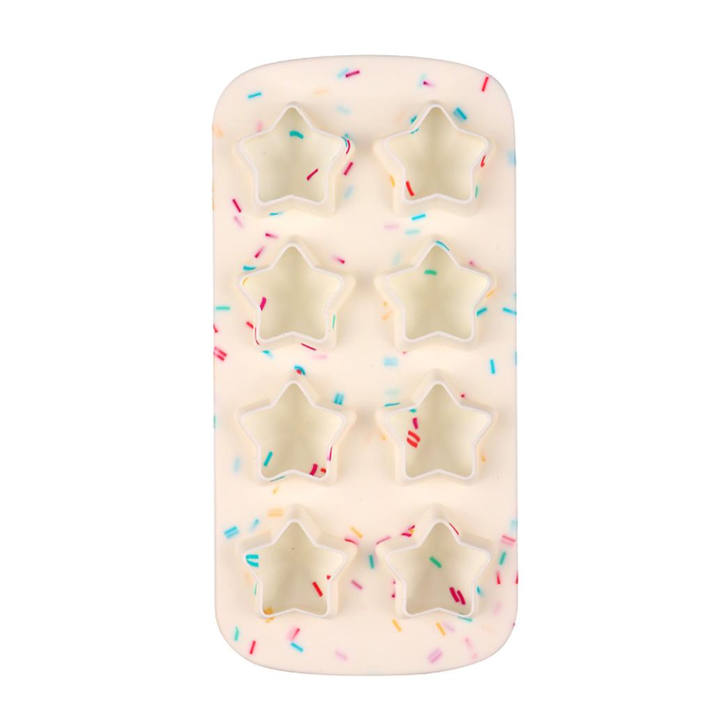 Star Shaped Ice Cube Mold Silicone 3D 5 Star Ice Cube Maker for Party Summer Candy Colours