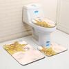 Christmas Bathroom Floor Mat Toilet Three-Piece Set