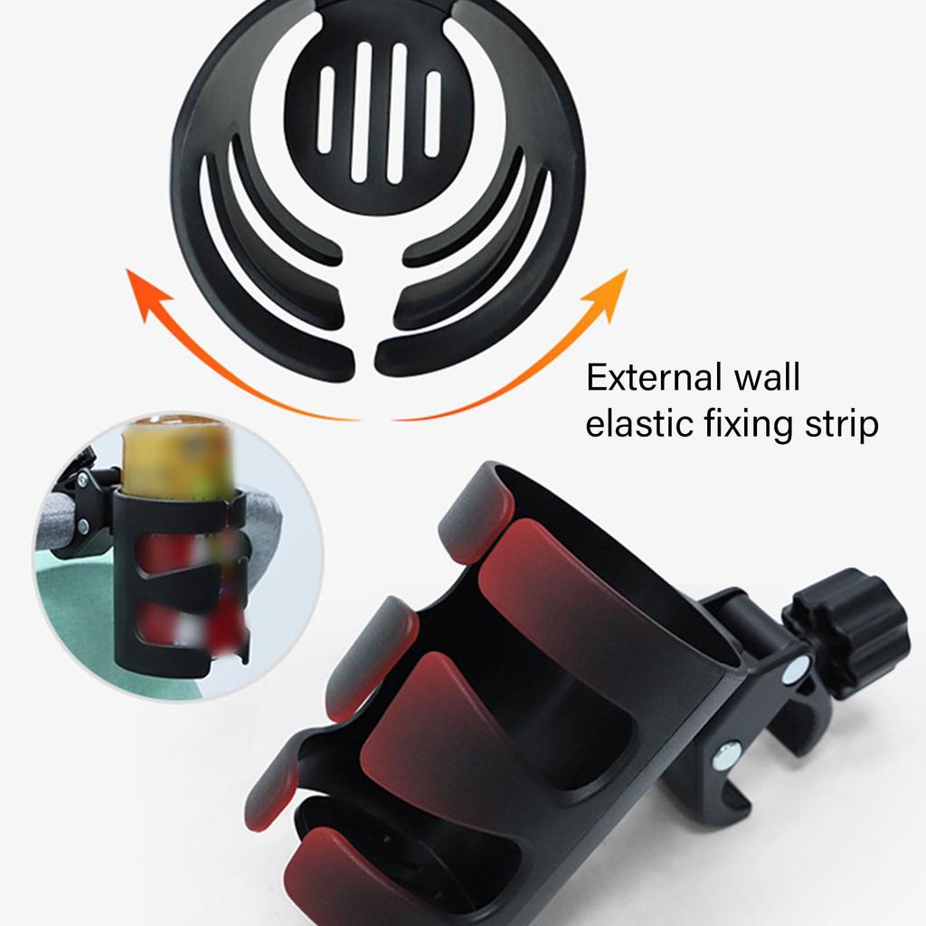 Многофункциональный держатель для стакана для детских колясок, подходит для большинства колясок, прогулочных колясок, люлек, крепится на подлокотник, органайзер для бутылки с водой, подставка