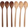 6 Piece Wooden Spoon Bamboo Kitchen Korean Style 9 '' Inch Natural Wood Soup Tableware Cooking Honey Coffee Spoon Mixing Spoon4
