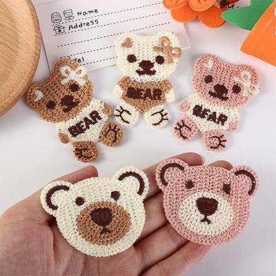 For Clothes Mini Cartoon Bear DIY Animal Appliques Embroidery Stickers Patch Badge