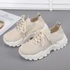 New Casual Sports Shoes Fashion Trend Dad Shoes Women's Flying Woven Lace-up Simple Breathable Fashion Women's Single Shoes