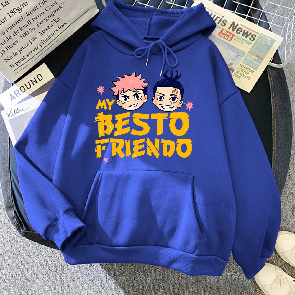Japan Anime Jujutsu Kaisen Graphic Hoodies Vintage Oversized Hooded Sweatshirt Long Sleeves Hoodie Men Women Clothes