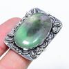Кольцо из серебра 925 пробы с зеленым флюоритом ручной работы, размер 7 m2g09