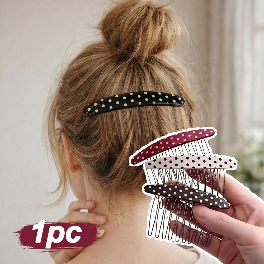 Non-Slip Hair Combs Polka Dot Bangs Hair Clip New Hairpin for Princess Hair Accessories