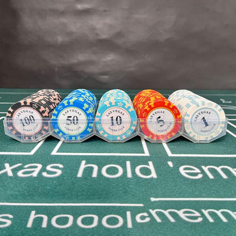 Professional Acrylic Poker Chip Holder Tray Holds 100 Chips Holder 5 Grids Organizer Display Cabinet Party Game