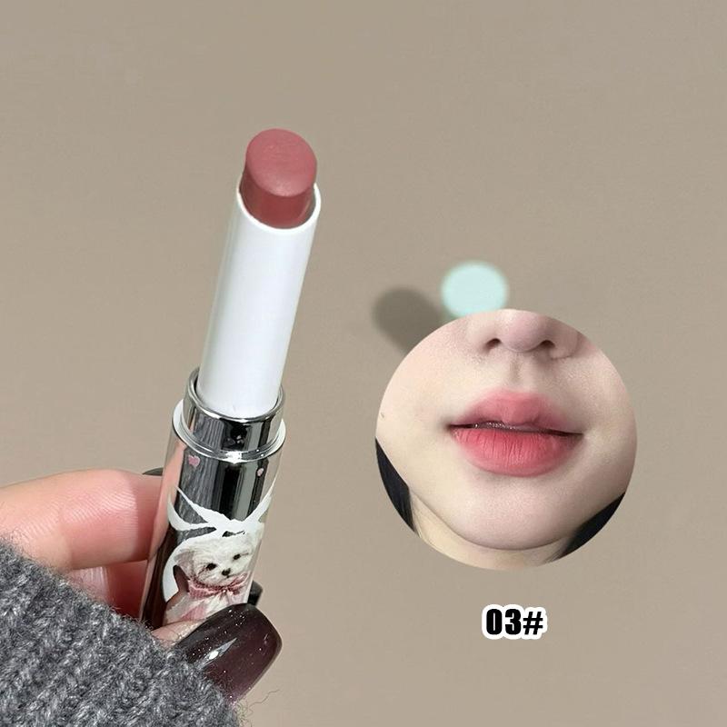 1Pc Shimmer Chocolate Brown Lipstick Grey Pink Lip Glaze Lasting Moisturizing Non-stick Cup Waterproof Red Matte Lipstick Makeup