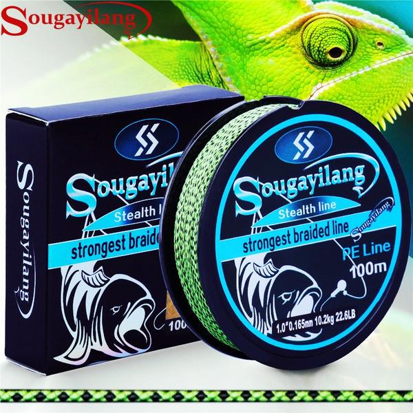 SOUGAYILANG Рыболовная леска 100 м, мультифиламентная плетеная японская рыболовная снасть для окуня, рыболовная проволока