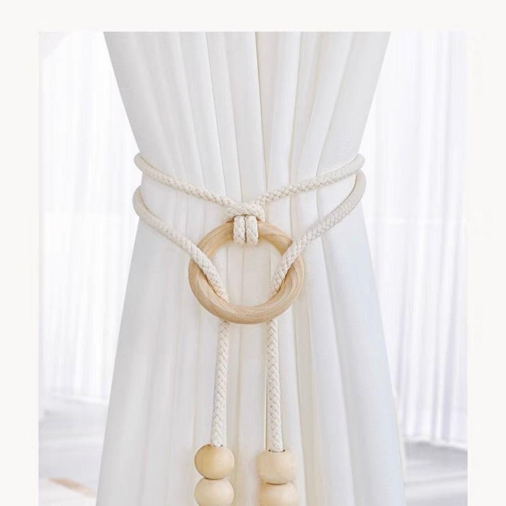 2Pcs Minimalist Macrame Curtain Tiebacks Handcrafted Boho Curtain Tiebacks  Farmhouse Decor